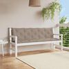 vidaXL Coussin de banc de jardin taupe 180x(50+50)x7 cm tissu oxford