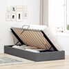 vidaXL Lit de Rangement avec matelas Gris fonc&eacute; 100 x 190 cm tissu