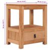 vidaXL Table de chevet 40x30x50 cm bois de teck massif