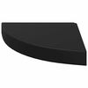 vidaXL &Eacute;tag&egrave;re d'angle flottante noir 25x25x3,8 cm MDF