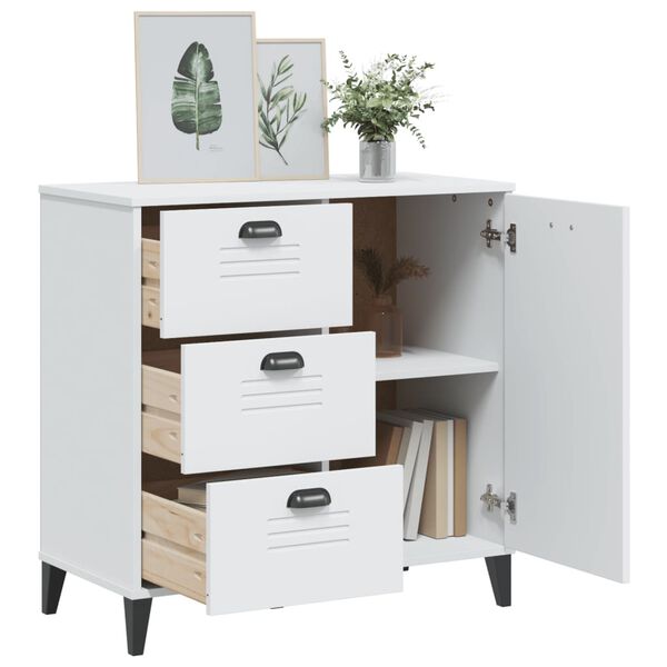 vidaXL Buffet VIKEN blanc 80x40x80 cm bois d'ing&eacute;nierie