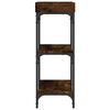 vidaXL Table console avec étagères chêne fumé 75x30x80 cm