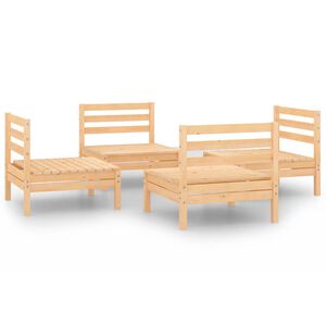 vidaXL Salon de jardin 4 pcs Bois de pin massif
