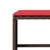 vidaXL Salon de jardin 4 pcs avec coussins marron r&eacute;sine tress&eacute;e