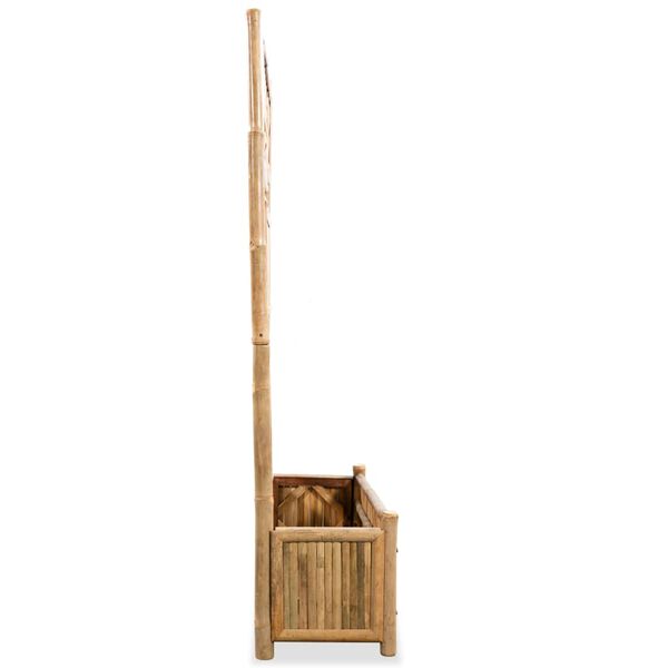 vidaXL Lit sur&eacute;lev&eacute; de jardin avec treillis Bambou 70 cm