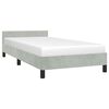 vidaXL Cadre de lit sans matelas gris clair double XL velours
