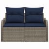 vidaXL Canap&eacute; de jardin avec coussin 121 x 62 x 69 cm polyrotin