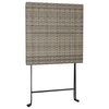vidaXL Ensemble de bistro pliable 3 pcs Gris R&eacute;sine tress&eacute;e