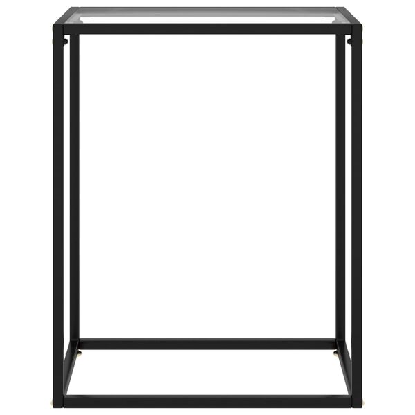 vidaXL Table console Transparent 60x35x75 cm Verre trempé