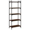 vidaXL Biblioth&egrave;que 5 niveaux ch&ecirc;ne marron 60x30x154cm bois ing&eacute;nierie