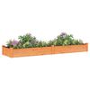 vidaXL Lit sur&eacute;lev&eacute; de jardin doublure 240x60x25 cm bois massif sapin