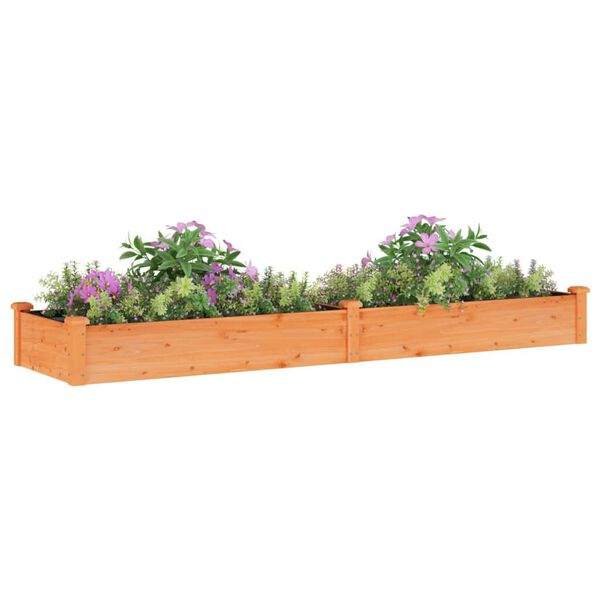 vidaXL Lit sur&eacute;lev&eacute; de jardin doublure 240x60x25 cm bois massif sapin