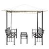 vidaXL Pavillon de jardin avec table et bancs 2,5 x 1,5 x 2,4 m