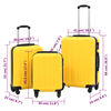 vidaXL Valise rigide 3 pcs Jaune ABS