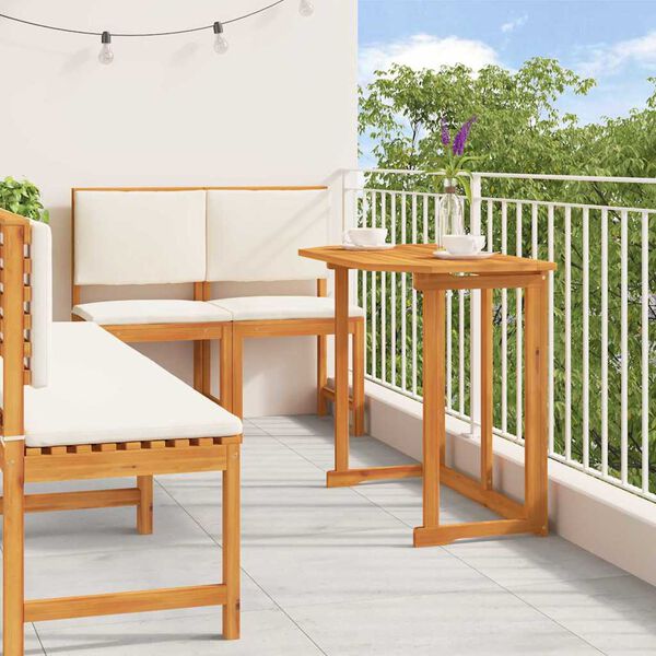vidaXL Ensemble bistro de jardin 5 pcs Marron Bois d'Acacia Massif