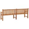 vidaXL Banc de jardin 228 cm bois de teck solide