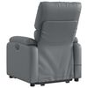 vidaXL Fauteuil inclinable de massage gris similicuir