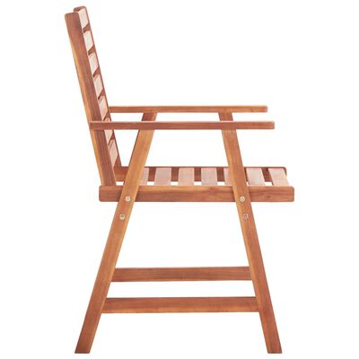 vidaXL Chaises à manger d'extérieur lot de 2 Bois d'acacia massif