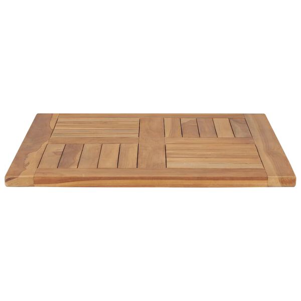 vidaXL Dessus de table Bois de teck solide 60x60x2,5 cm