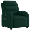 vidaXL Fauteuil inclinable de massage électrique vert foncé velours