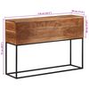 vidaXL Table console 110x30x75 cm bois massif d'acacia et fer
