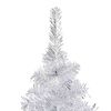 vidaXL Arbre de No&euml;l artificiel pr&eacute;-&eacute;clair&eacute;/boules argent&eacute; 210 cm PET