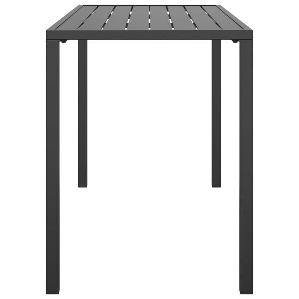 vidaXL Table &agrave; manger de jardin anthracite 110x54x70 cm acier