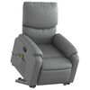 vidaXL Fauteuil inclinable de massage gris similicuir