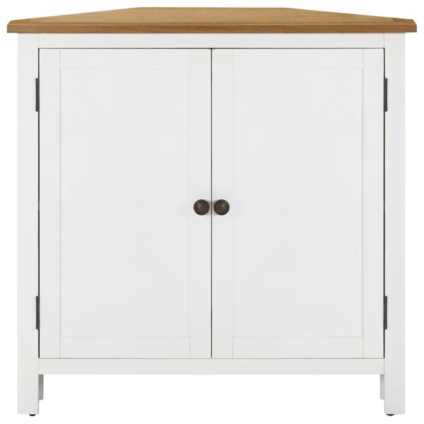 vidaXL Armoire d'angle 80x33,5x78 cm Bois de ch&ecirc;ne massif