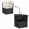 vidaXL Salon de jardin 8 pcs avec coussins noir r&eacute;sine tress&eacute;e