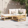 vidaXL Salon de jardin 3 pcs avec coussins bois massif d'acacia