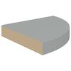 vidaXL &Eacute;tag&egrave;re d'angle flottante gris 25x25x3,8 cm MDF