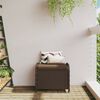 vidaXL Tabouret de jardin avec coussin brun 58x46x46 cm r&eacute;sine tress&eacute;e