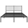 vidaXL Cadre de lit métal sans matelas avec tête de lit noir 135x190cm