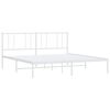 vidaXL Cadre de lit m&eacute;tal sans matelas et t&ecirc;te de lit blanc 183x213 cm