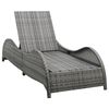 vidaXL Chaise longue avec coussin R&eacute;sine tress&eacute;e Anthracite