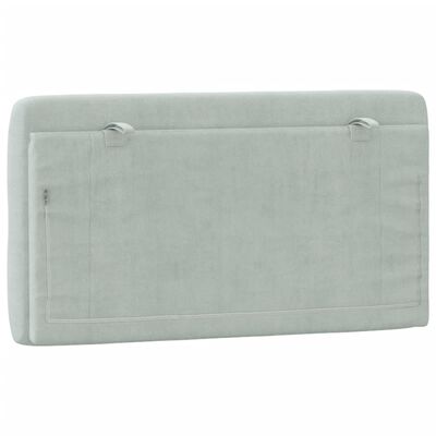 vidaXL Coussin de tête de lit gris clair 100 cm velours