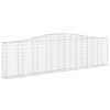 vidaXL Paniers &agrave; gabions arqu&eacute;s 2 pcs 400x30x100/120 cm Fer galvanis&eacute;