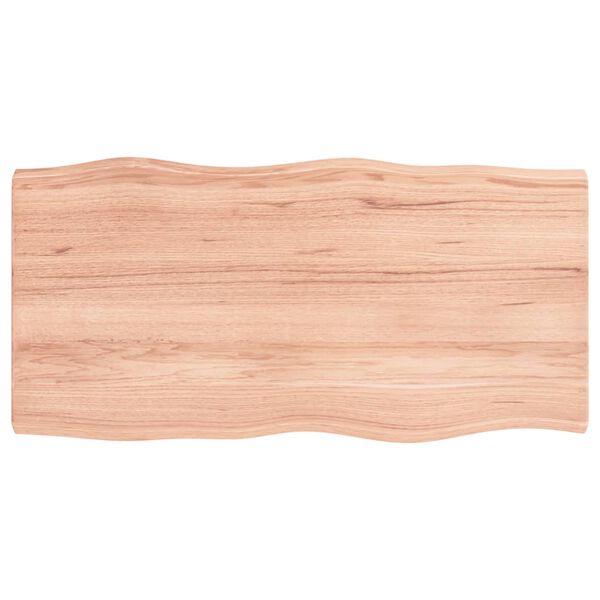 vidaXL Dessus de table bois massif trait&eacute; bordure assortie