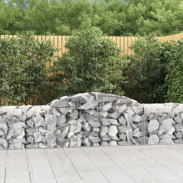 vidaXL Paniers &agrave; gabions arqu&eacute;s 12 pcs 300x50x60/80 cm fer galvanis&eacute;