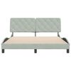 vidaXL Cadre de lit sans matelas gris clair 152x203 cm velours