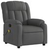 vidaXL Fauteuil de massage inclinable gris fonc&eacute; tissu