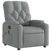 vidaXL Fauteuil inclinable de massage gris clair tissu