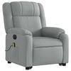 vidaXL Fauteuil inclinable de massage électrique gris clair tissu