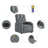 vidaXL Fauteuil inclinable de massage électrique gris similicuir