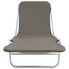 vidaXL Chaises longues pliables lot de 2 Acier et tissu Gris