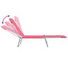 vidaXL Chaises longues pliables lot de 2 Acier et tissu Rose