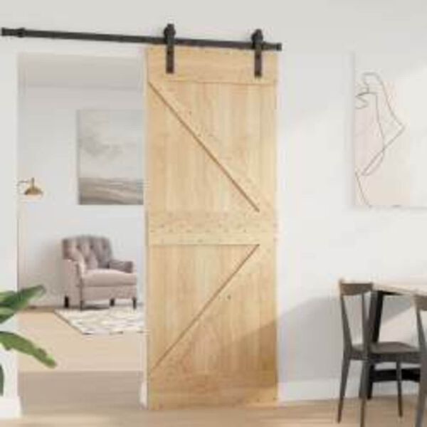 vidaXL Porte NARVIK Naturel 80 x 210 cm Bois de pin massif