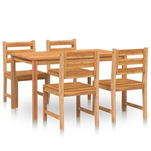 vidaXL Ensemble à manger de jardin 9 pcs Bois de teck solide
