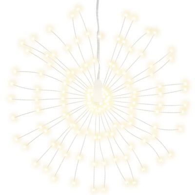 vidaXL Feux d'artifice de Noël d'extérieur 10 pcs Blanc 20 cm 1400 LED